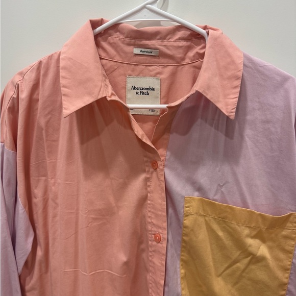 Abercrombie Oversized Womens Multicolor Shirt - Picture 2 of 6